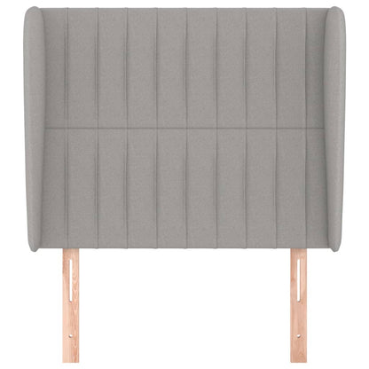 Hoofdbord Met Randen Stof 103 x 23 x 118/128 cm Lichtgrijs