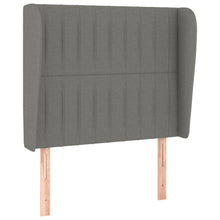 Hoofdbord Met Randen Stof 103 x 23 x 118/128 cm Donkergrijs