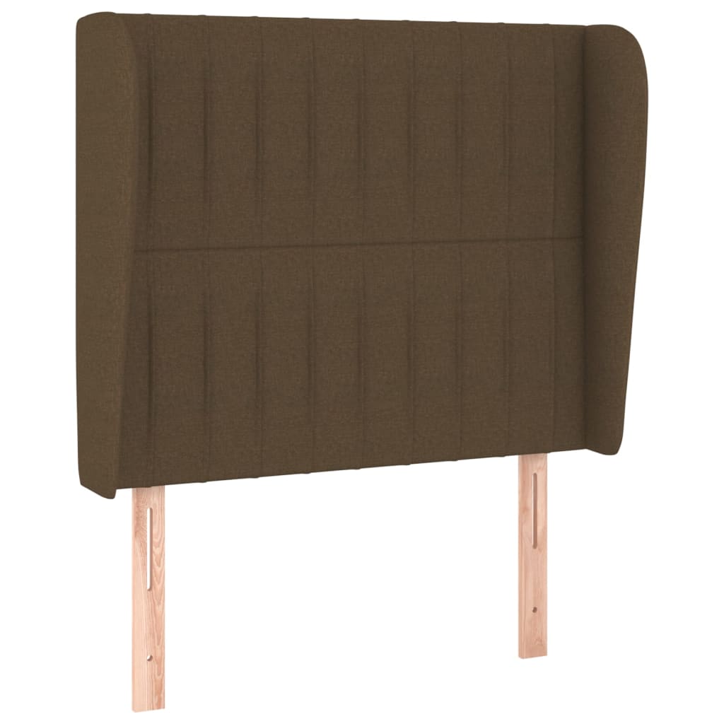 Hoofdbord Met Randen Stof 103 x 23 x 118/128 cm Donkerbruin