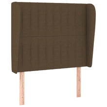 Hoofdbord Met Randen Stof 103 x 23 x 118/128 cm Donkerbruin