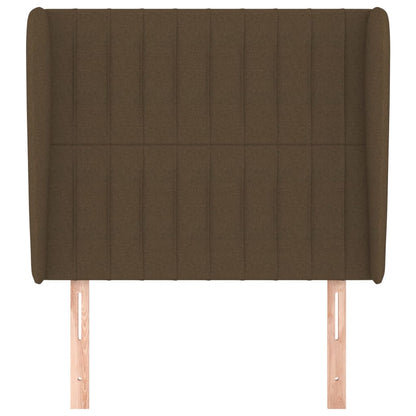 Hoofdbord Met Randen Stof 103 x 23 x 118/128 cm Donkerbruin