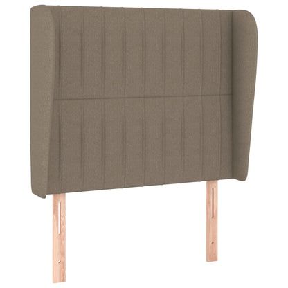 Hoofdbord Met Randen Stof 103 x 23 x 118/128 cm Taupe