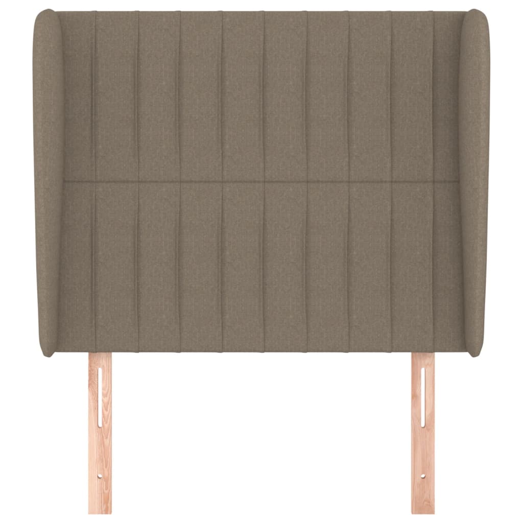 Hoofdbord Met Randen Stof 103 x 23 x 118/128 cm Taupe