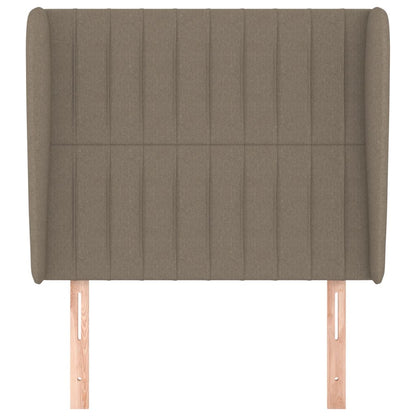 Hoofdbord Met Randen Stof 103 x 23 x 118/128 cm Taupe