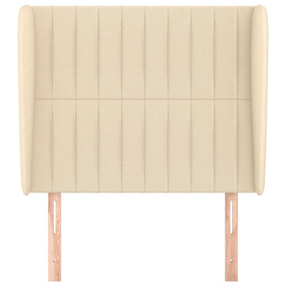 Hoofdbord Met Randen Stof Kleurig Crème 103 x 23 x 118/128 cm