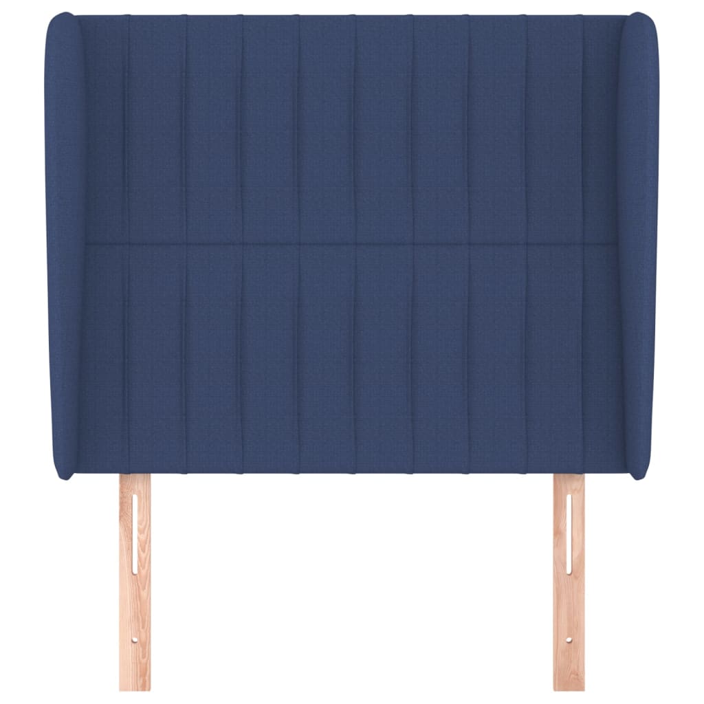 Hoofdbord Met Randen Stof 103 x 23 x 118/128 cm Blauw