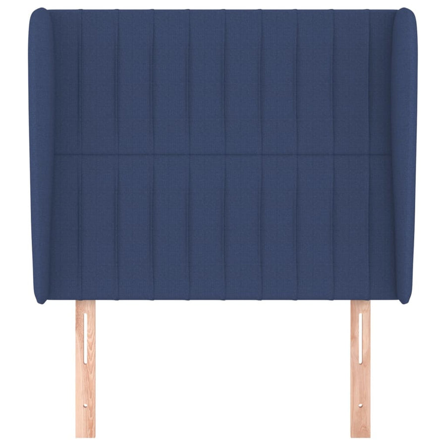 Hoofdbord Met Randen Stof 103 x 23 x 118/128 cm Blauw
