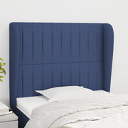 Hoofdbord 103x23x118/128 cm stof blauw