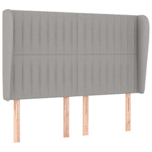 Hoofdbord Met Randen Stof 147 x 23 x 118/128 cm Lichtgrijs