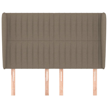 Hoofdbord Met Randen Stof 147 x 23 x 118/128 cm Taupe