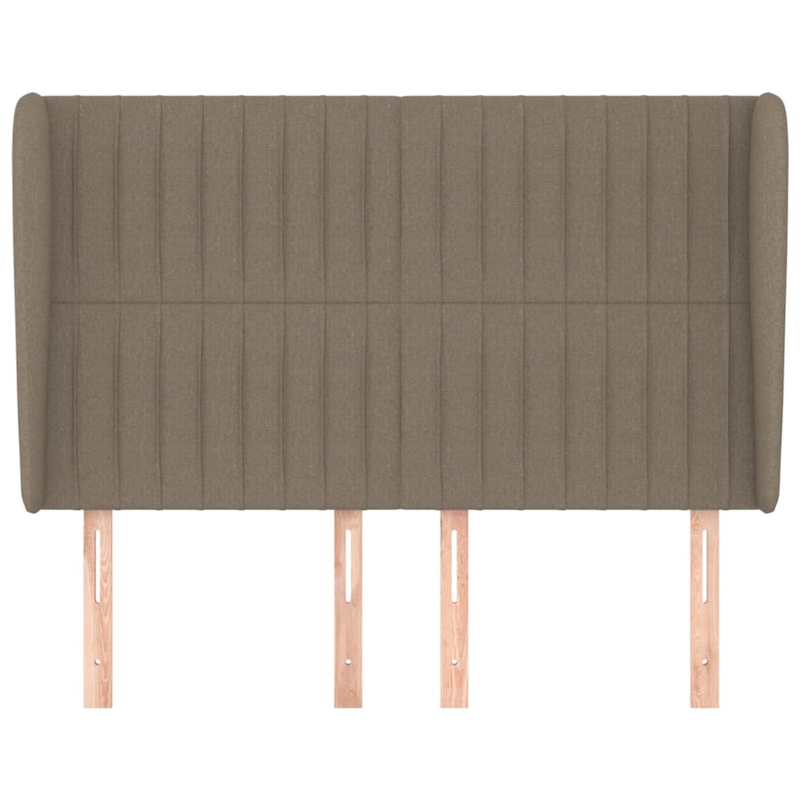 Hoofdbord Met Randen Stof 147 x 23 x 118/128 cm Taupe