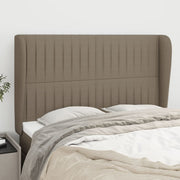 Hoofdbord stof taupe 147x23x118/128 cm