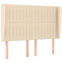 Hoofdbord Met Randen Stof Kleurig 147 x 23 x 118/128 cm Crème