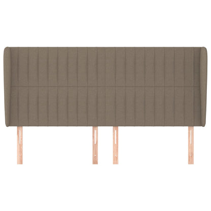 Hoofdbord Met Randen Stof 163 x 23 x 118/128 cm Taupe