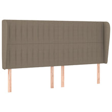 Hoofdbord Met Randen Stof Taupe 183 x 23 x 118/128 cm