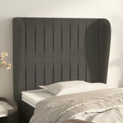 Hoofdbord fluweel 83x23x118/128 cm donkergrijs