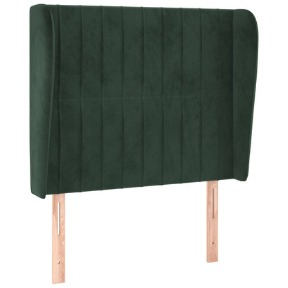 Hoofdbord Met Randen Fluweel 83 x 23 x 118/128 cm Donkergroen