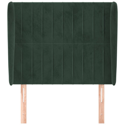 Hoofdbord Met Randen Fluweel 83 x 23 x 118/128 cm Donkergroen