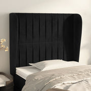 Hoofdbord 93x23x118/128 cm fluweel zwart