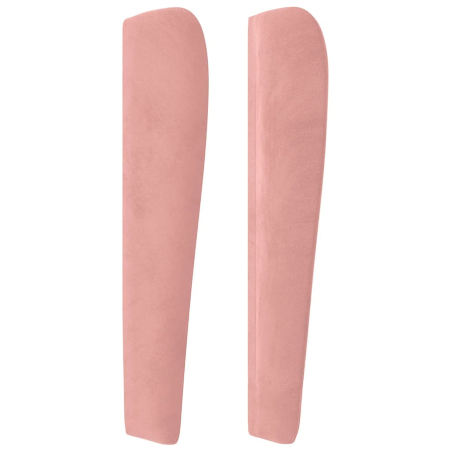Hoofdbord Met Randen Fluweel 93 x 23 x 118/128 cm Roze