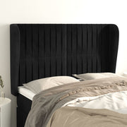 Hoofdbord 147x23x118/128 cm fluweel zwart