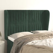 Hoofdbord 147x23x118/128 cm fluweel donkergroen