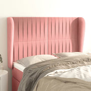 Hoofdbord 147x23x118/128 cm fluweel roze