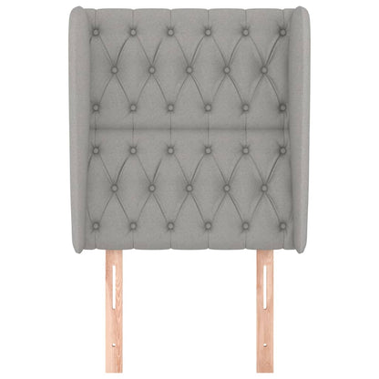 Hoofdbord Met Randen Stof 83 x 23 x 118/128 cm Lichtgrijs