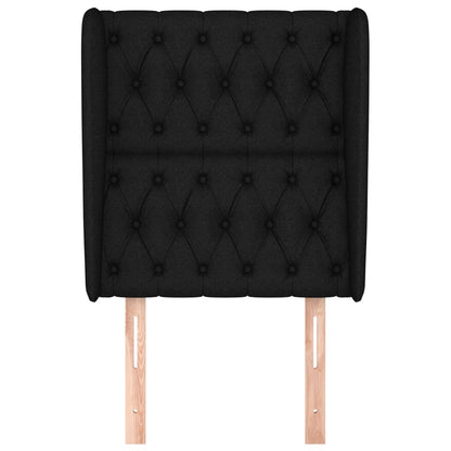 Hoofdbord Met Randen Stof 83 x 23 x 118/128 cm Zwart