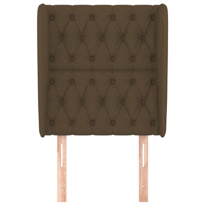 Hoofdbord Met Randen Stof 83 x 23 x 118/128 cm Donkerbruin