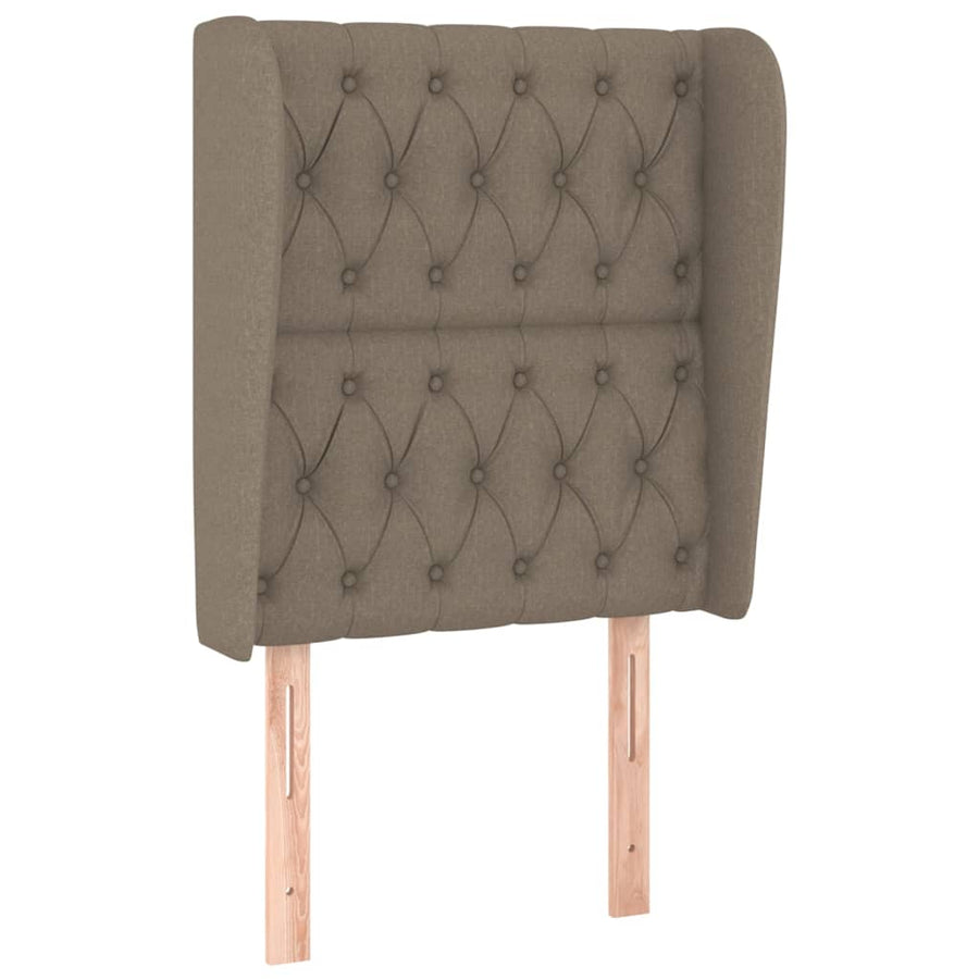 Hoofdbord Met Randen Stof 83 x 23 x 118/128 cm Taupe