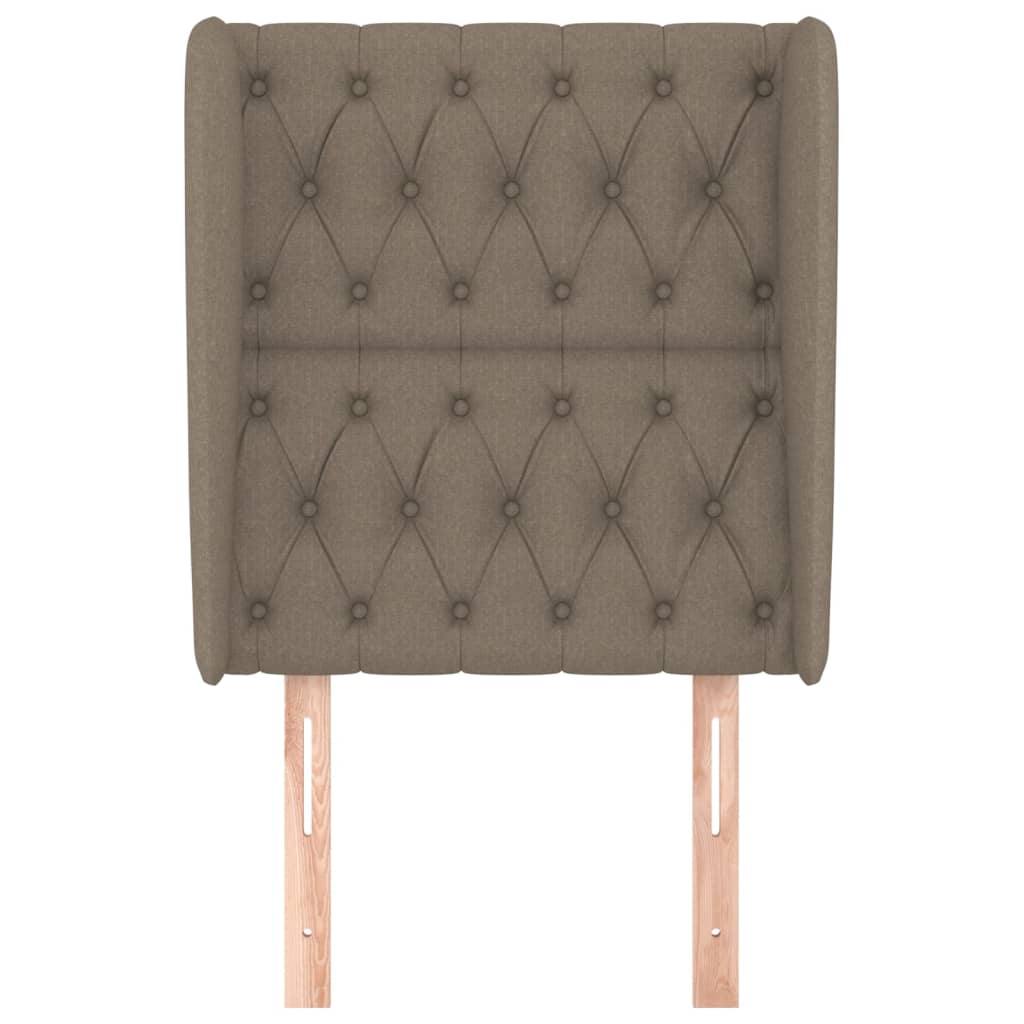 Hoofdbord Met Randen Stof 83 x 23 x 118/128 cm Taupe