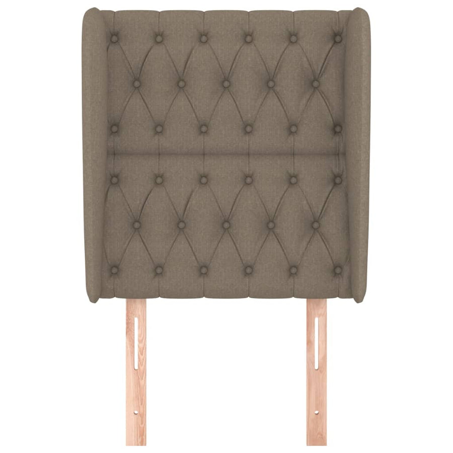 Hoofdbord Met Randen Stof 83 x 23 x 118/128 cm Taupe