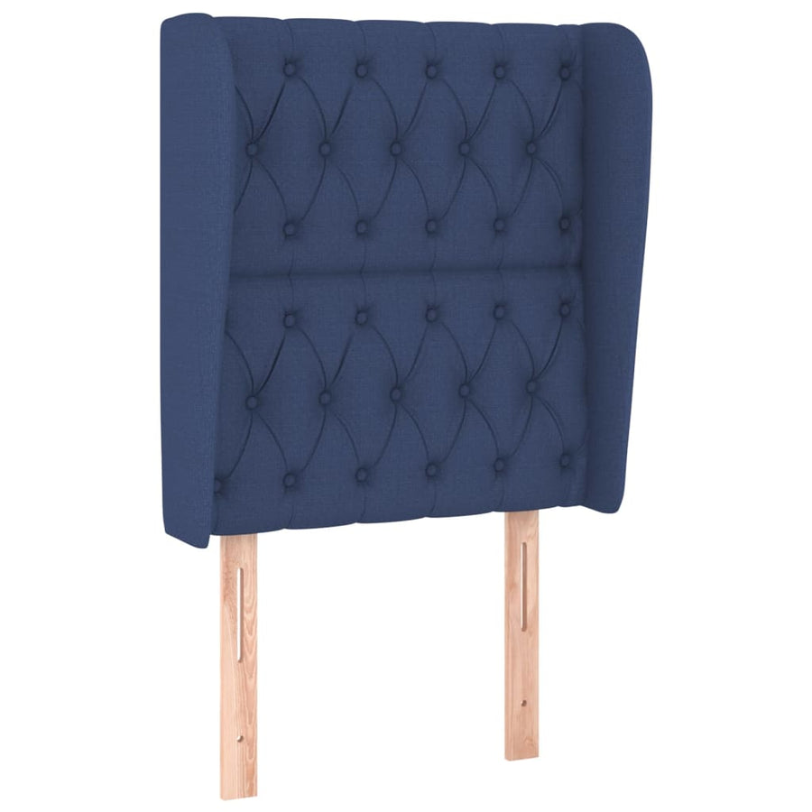 Hoofdbord Met Randen Stof 83 x 23 x 118/128 cm Blauw