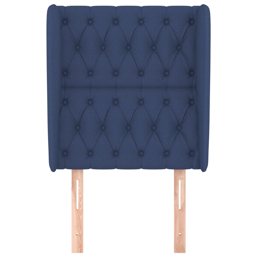 Hoofdbord Met Randen Stof 83 x 23 x 118/128 cm Blauw
