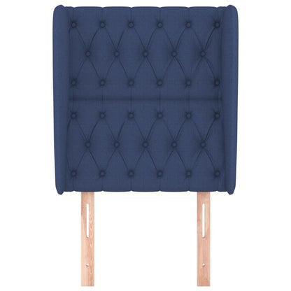 Hoofdbord Met Randen Stof 83 x 23 x 118/128 cm Blauw