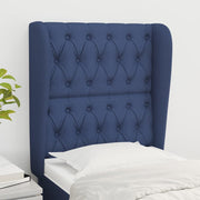 Hoofdbord 83x23x118/128 cm stof blauw