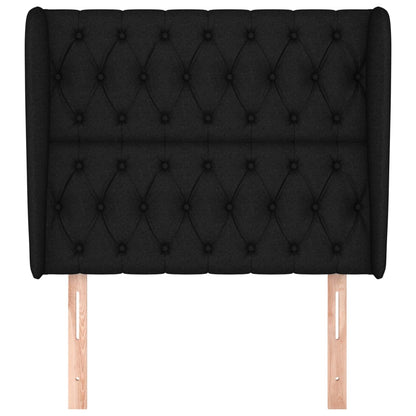 Hoofdbord Met Randen Stof 93 x 23 x 118/128 cm Zwart