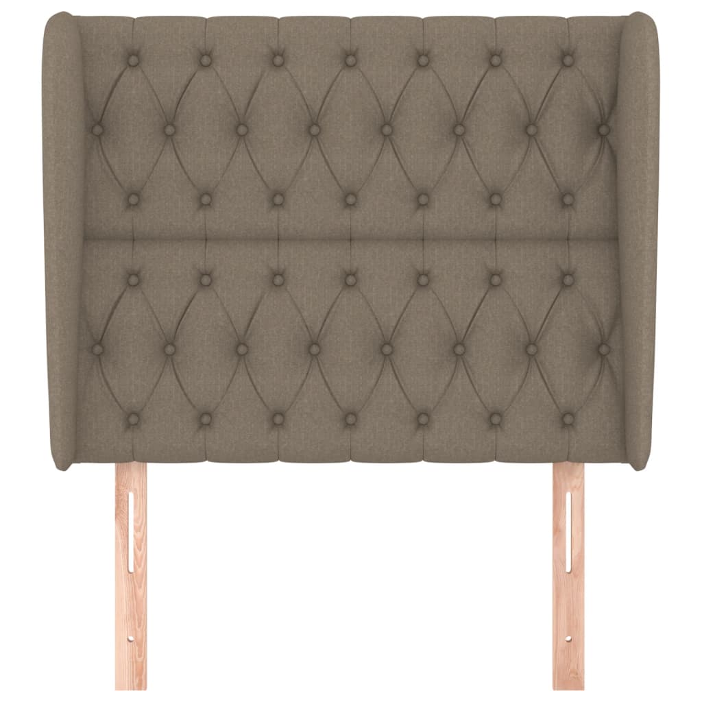 Hoofdbord Met Randen Stof 93 x 23 x 118/128 cm Taupe