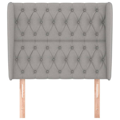 Hoofdbord Met Randen Stof 103 x 23 x 118/128 cm Lichtgrijs