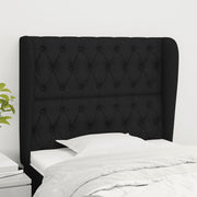 Hoofdbord 103x23x118/128 cm stof zwart