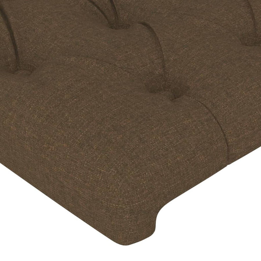 Hoofdbord Met Randen Stof 103 x 23 x 118/128 cm Donkerbruin