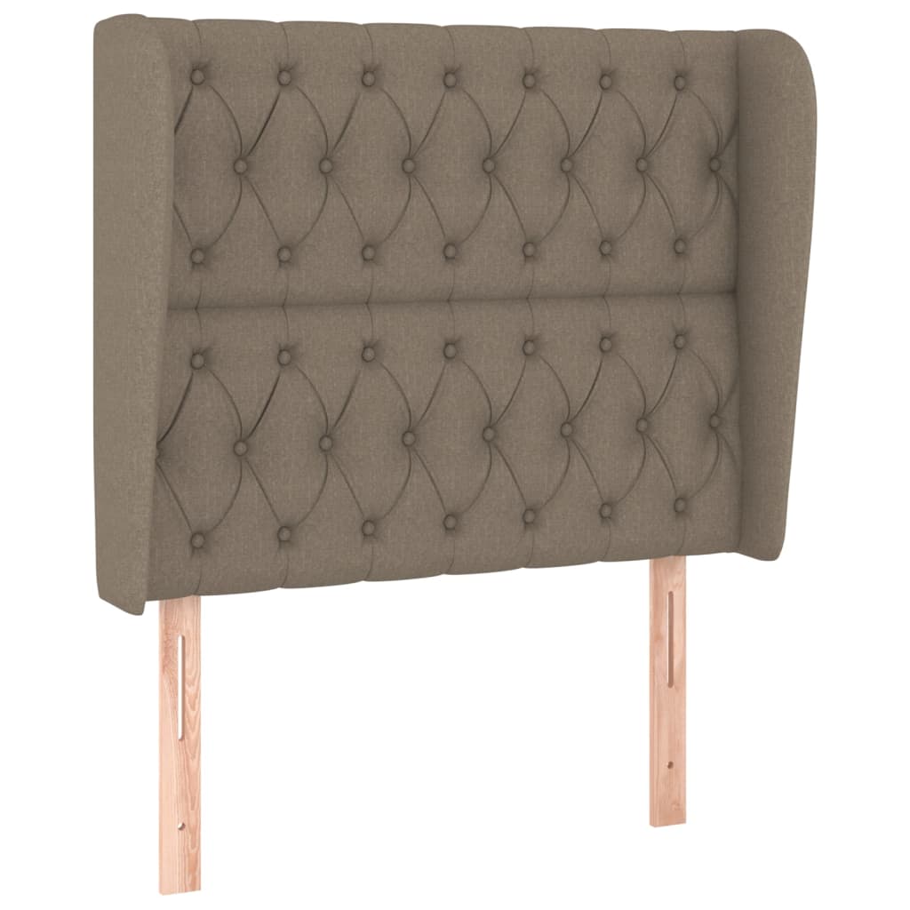 Hoofdbord Met Randen Stof 103 x 23 x 118/128 cm Taupe