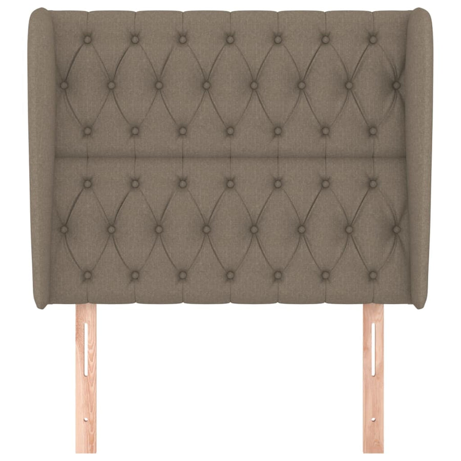 Hoofdbord Met Randen Stof 103 x 23 x 118/128 cm Taupe