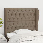 Hoofdbord 103x23x118/128 cm stof taupe