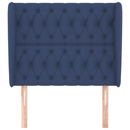 Hoofdbord Met Randen Stof 103 x 23 x 118/128 cm Blauw