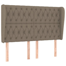 Hoofdbord Met Randen Stof 147 x 23 x 118/128 cm Taupe