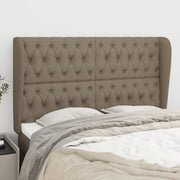 Hoofdbord 147x23x118/128 cm stof taupe