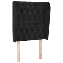 Hoofdbord Met Randen Fluweel 83 x 23 x 118/128 cm Zwart