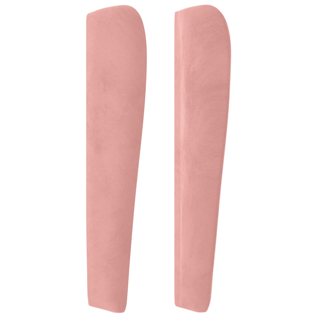 Hoofdbord Met Randen Fluweel 103 x 23 x 118/128 cm Roze